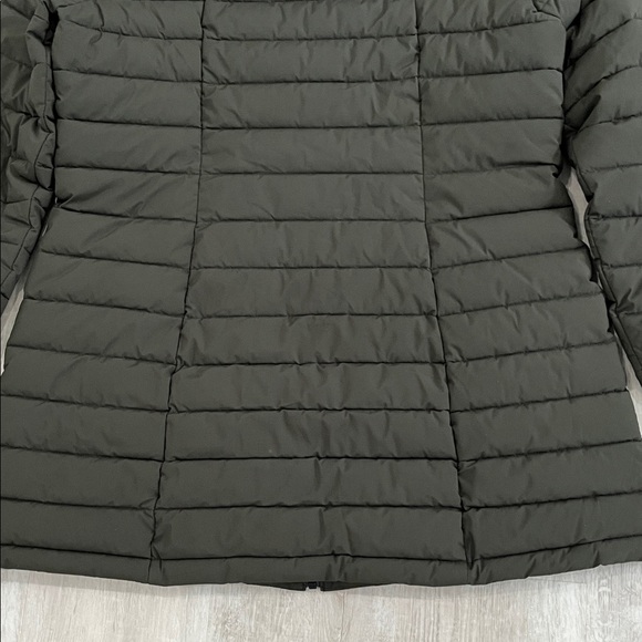 HFX 3/4 Stretch Hooded Puffer Jacket Coat Parka Water Resistant Womens XL Olive - Picture 12 of 14